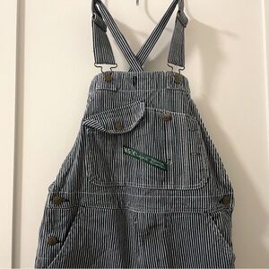 Key Apparel Hickory Stripe Overalls